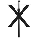 vidaXL Spider Eettafelpoot | Staal Zwart | 55% Korting