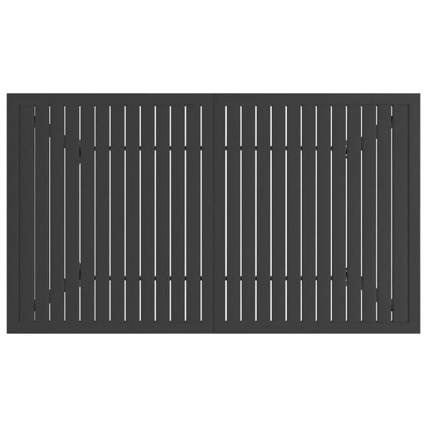 VidaXL Tuintafel Staal Antraciet 140x80cm - 35% Korting!