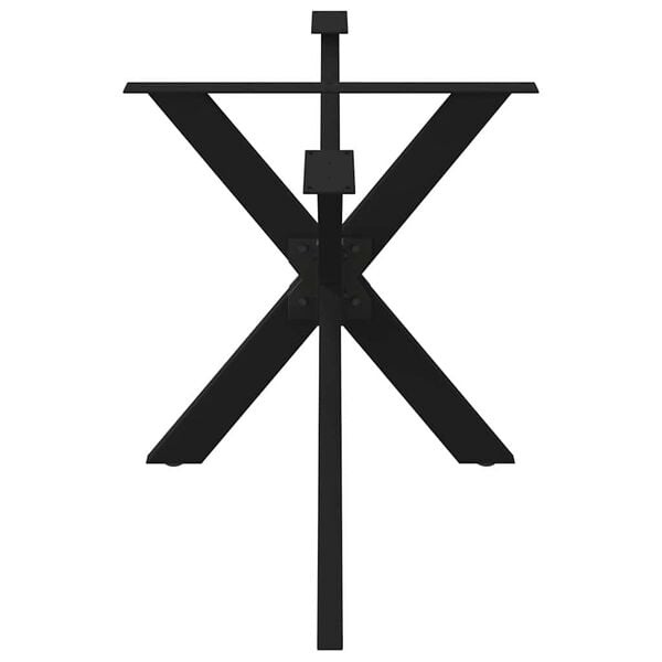 vidaXL Eettafelpoot Spider Zwart - 55% Korting