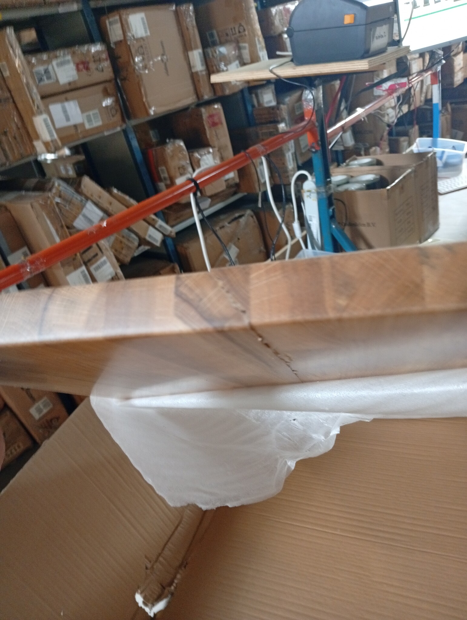 vidaXL Houten Wastafelblad 100x60cm (60% Korting) - Lichte Kras