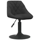 vidaXL Draaibare Eetkamerstoelen Fluweel Zwart (2 st.) - 30% Korting