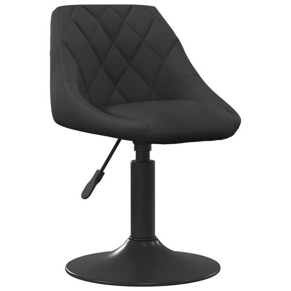 vidaXL Draaibare Eetkamerstoelen Fluweel Zwart (2 st.) - 30% Korting