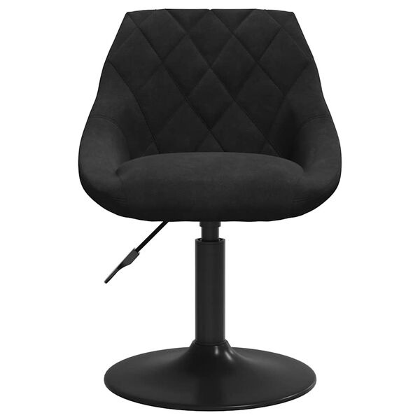vidaXL Draaibare Eetkamerstoelen Fluweel Zwart (2 st.) - 30% Korting