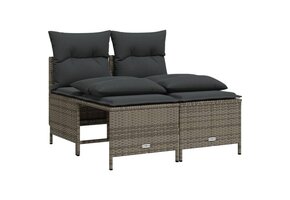 vidaXL Loungeset 4-delig, poly rattan grijs - 30% korting!