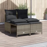 vidaXL Loungeset 4-delig, poly rattan grijs - 30% korting!