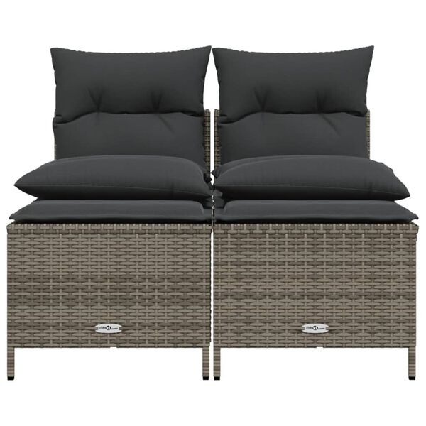 vidaXL Loungeset 4-delig, poly rattan grijs - 30% korting!
