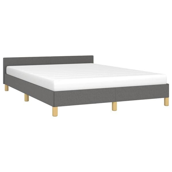 vidaXL Bedframe Donkergrijs 140x190cm | Nu 60% Korting