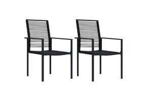 vidaXL Tuinstoelen PVC-rattan Zwart - 30% Korting!