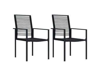 vidaXL Tuinstoelen PVC-rattan Zwart - 30% Korting!