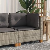 vidaXL Tuinhoekbank Poly Rattan Grijs - 30% Korting