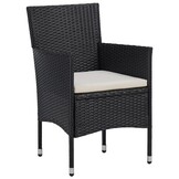 vidaXL Tuinstoelen Poly Rattan Zwart - 30% Korting!