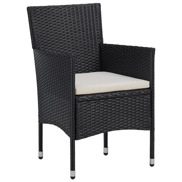 vidaXL Tuinstoelen Poly Rattan Zwart - 30% Korting!