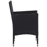 vidaXL Tuinstoelen Poly Rattan Zwart - 55% Korting!