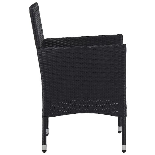 vidaXL Tuinstoelen Poly Rattan Zwart - 55% Korting!