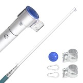 vidaXL Telescopische Vlaggenmast 5,55m Aluminium Zilverkleurig - 55% Korting!