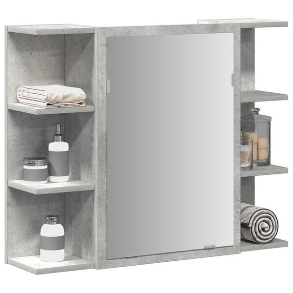 VidaXL Badkamerspiegelkast Betongrijs 80x20,5x64cm - 30% Korting