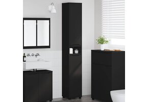 vidaXL Badkamerkast Zwart - 41% Korting! | Bewerkt Hout