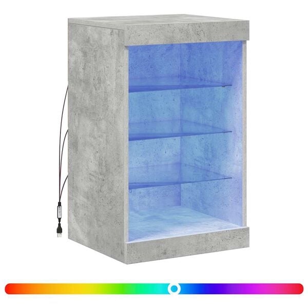 vidaXL Dressoir met LED: betongrijs | 30% Korting