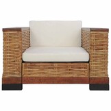 vidaXL Fauteuil Rattan Bruin - 30% Korting