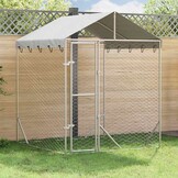 vidaXL Hondenkennel met dak - 55% Korting - 2x2x2,5m Staal