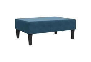 VidaXL Voetenbank: 77x55x31cm Blauw Fluweel - 30% Korting!