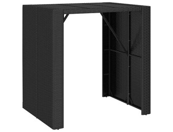 VidaXL Bartafel Zwart met Glas & 35% Korting