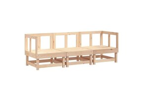 vidaXL 3-delige Loungeset Grenenhout - 35% Korting