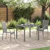 vidaXL Tuinstoelen Stapelbaar Poly Rattan Grijs - 30% Korting!