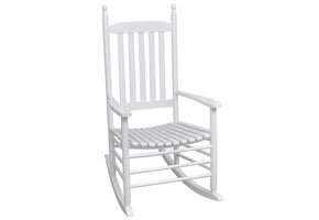 vidaXL Schommelstoel Hout Wit - Ongebruikt - 30% Korting!
