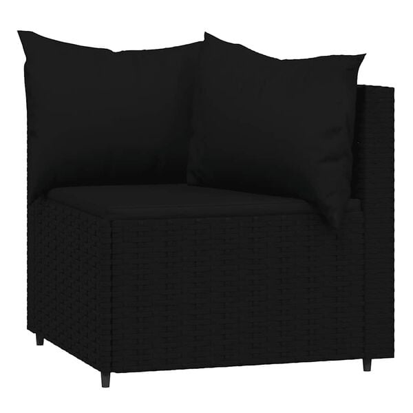 vidaXL Loungeset 3-delig (50% Korting) - Poly Rattan Zwart