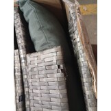 vidaXL Tuinbank 2-zits met kussens, poly rattan grijs | 55% Korting!