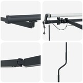 Antraciet Markies 4,5x3m Metaal - Nu 30% Korting