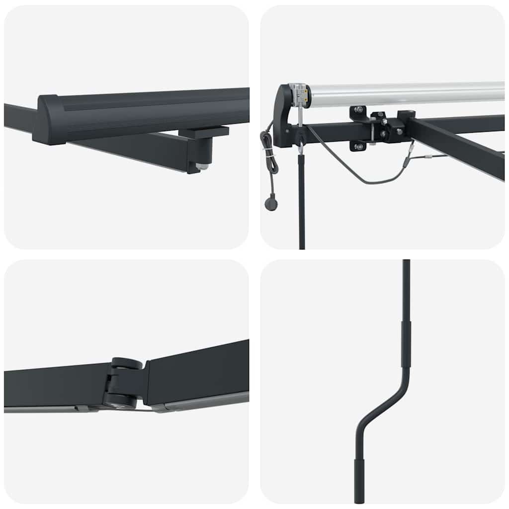 Antraciet Markies 4,5x3m Metaal - Nu 30% Korting