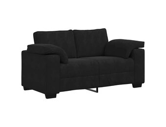 vidaXL Loveseat Bank Fluweel Zwart | 55% Korting