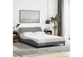 vidaXL Bedframe 120x200cm Stof Lichtgrijs - 55% Korting!