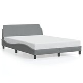 vidaXL Bedframe 120x200cm Stof Lichtgrijs - 55% Korting!