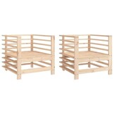 vidaXL Tuinstoelen 2 st massief grenenhout - 30% Korting!