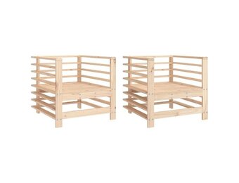 vidaXL Tuinstoelen 2 st massief grenenhout - 30% Korting!