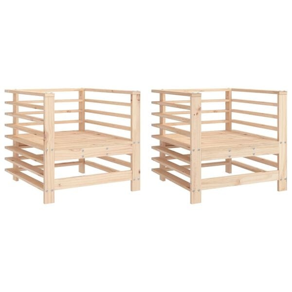 vidaXL Tuinstoelen 2 st massief grenenhout - 30% Korting!