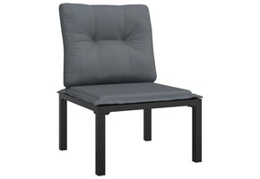 VidaXL Tuinstoel Poly Rattan Zwart/Grijs - 35% Korting