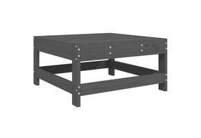 vidaXL Tuinvoetenbank massief grenenhout grijs