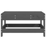 vidaXL Tuinvoetenbank massief grenenhout grijs