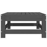 vidaXL Tuinvoetenbank massief grenenhout grijs