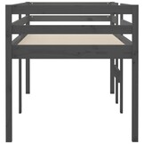 vidaXL Hoogslaper massief grenenhout grijs 75x190 cm
