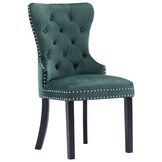 vidaXL Eetkamerstoelen: 2x Fluweel, Donkergroen - 37% Korting!