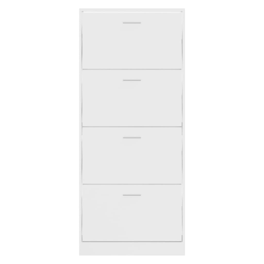 vidaXL Schoenenkast Hoogglans Wit - 63x24x147 cm - 60% Korting!