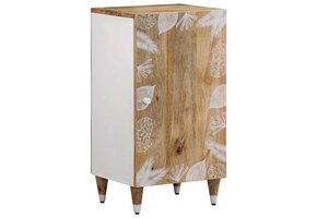 vidaXL Dressoir Massief Mangohout - 40x33,5x75 cm | 60% Korting