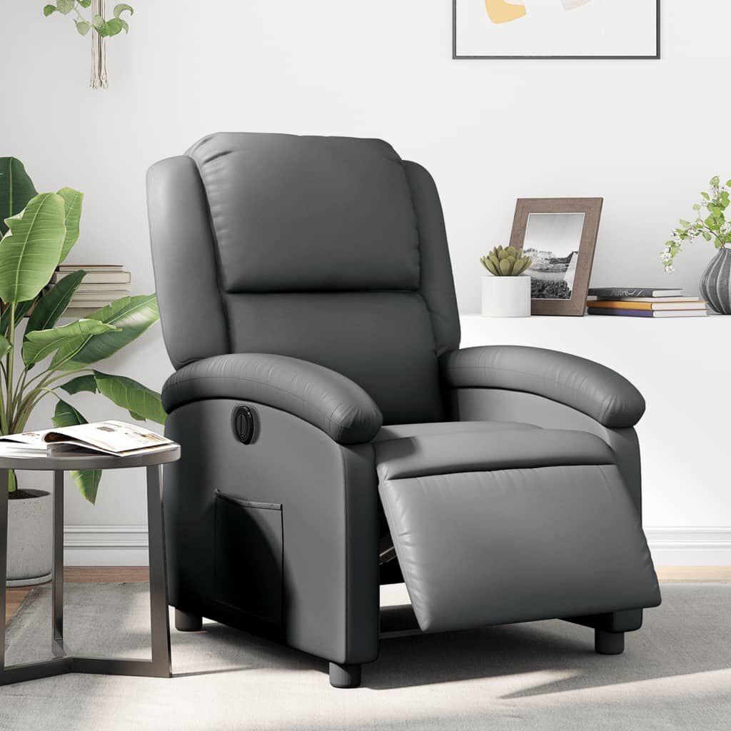 vidaXL Fauteuil Kunstleer Grijs - 30% Korting!