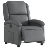 vidaXL Fauteuil Kunstleer Grijs - 30% Korting!