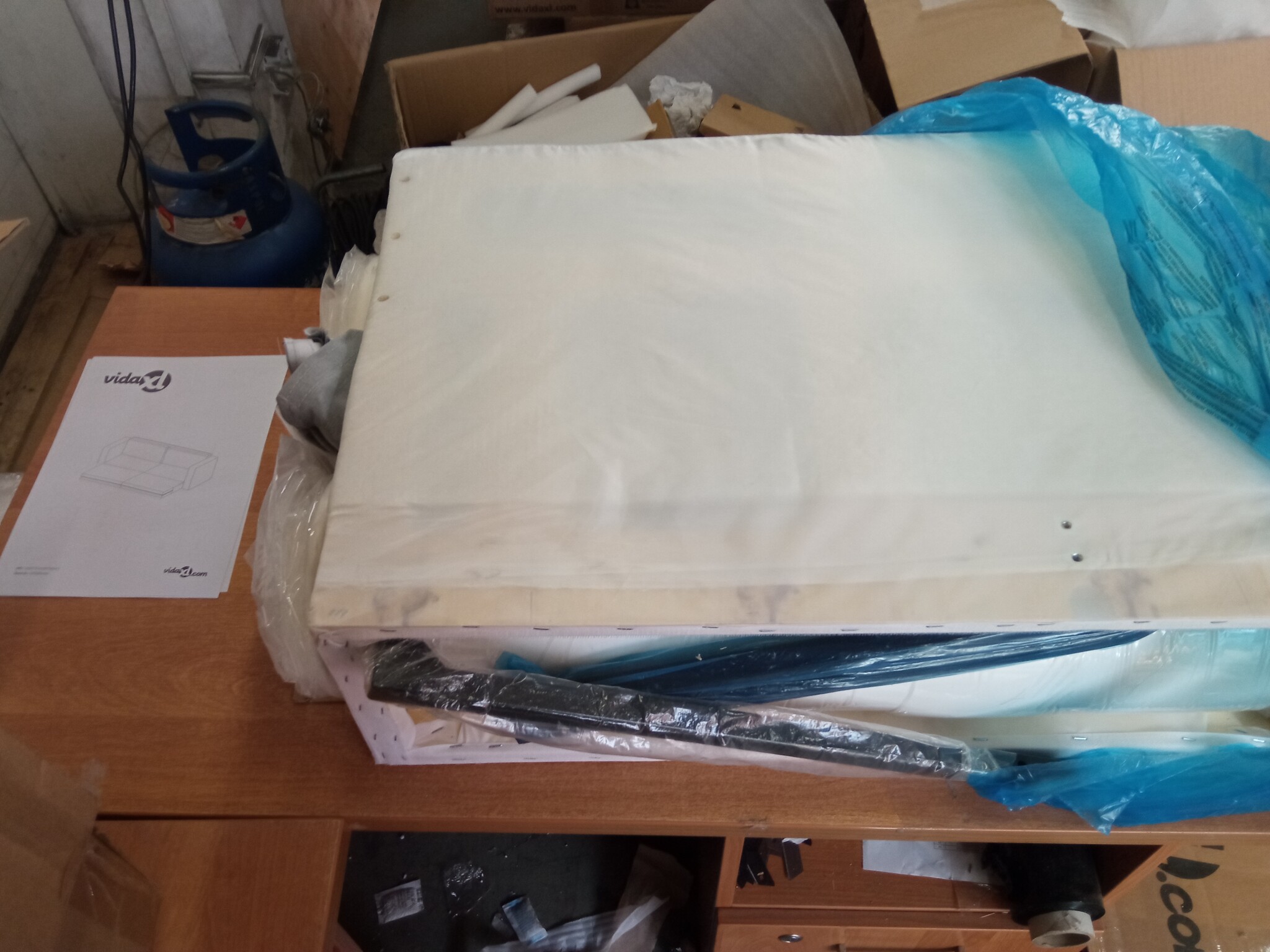 vidaXL Vloersofa Bed Wolken grijs - 60% Korting